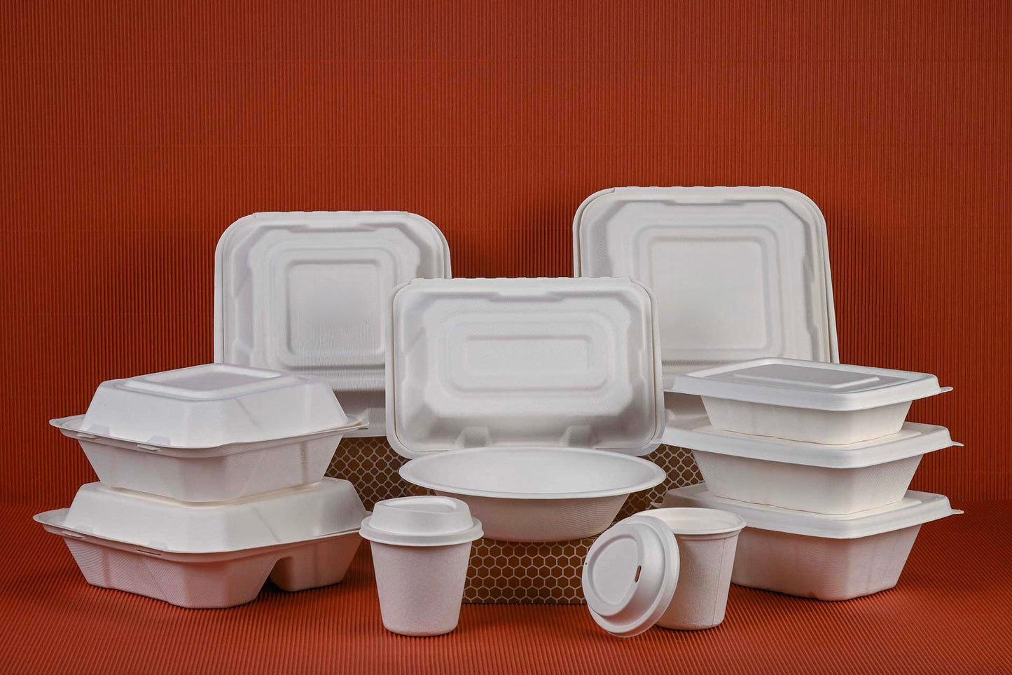 Bagasse Container 750ml with lid